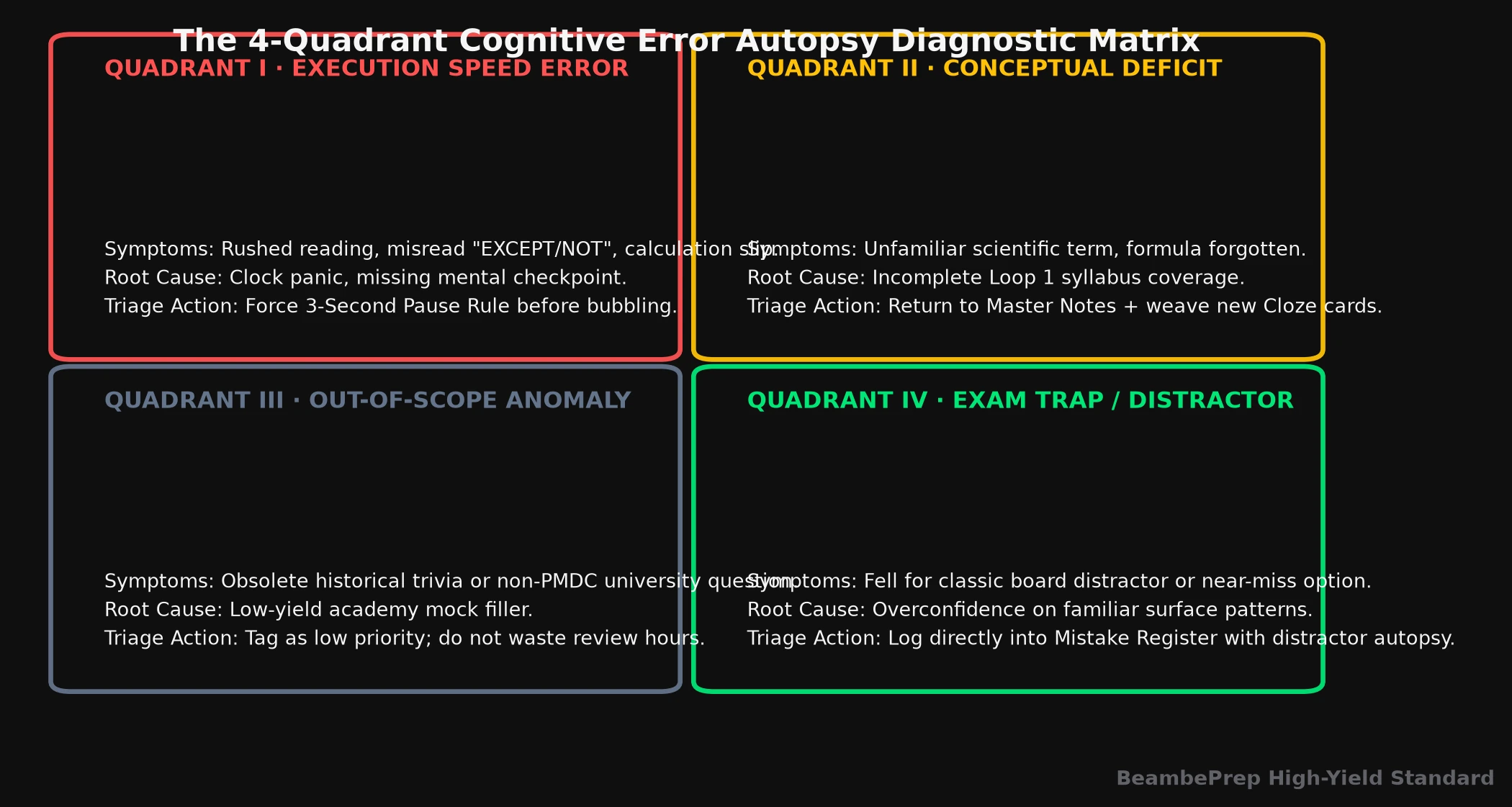 Figure 2.1 · The 4-Quadrant Speed vs Accuracy Error Autopsy Matrix